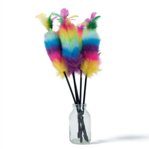 Colorful Feather Cat Wand